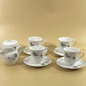 *1960’ Black Rose Fine China Yamaha Japan Set